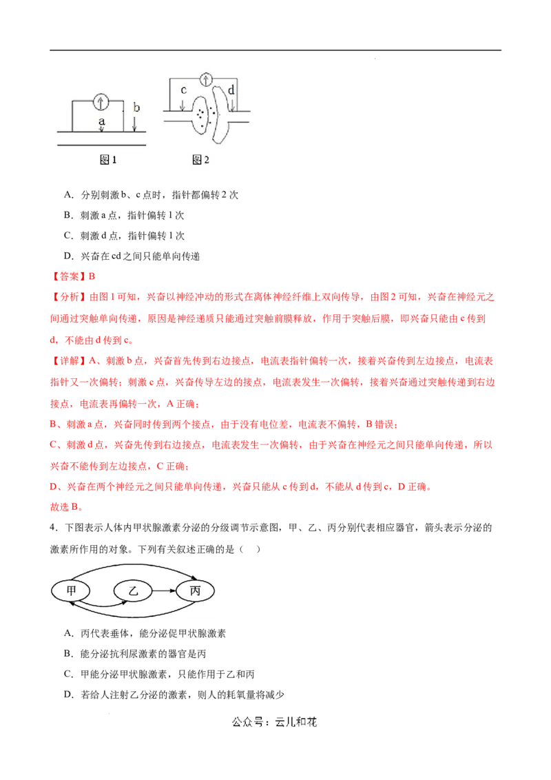 高二生物第一次月考卷（新八省通用）（全解全析）(1)_1多考区联考_0920（新八省专用）黄金卷：2024-2025学年高二上学期第一次月考（含答题卡word解析版）