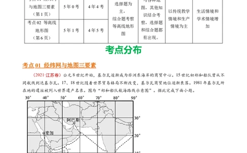 专题01地球与地图-十年（2014-2023）高考地理真题分项汇编（解析卷）_近10年高考真题汇编（必刷）_十年（2014-2024）高考地理真题分项汇编（全国通用）