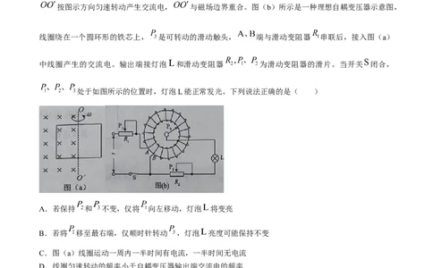 湖北省武汉市江岸区2024-2025学年高三上学期1月期末物理_2025年1月_250113湖北省武汉市江岸区2024-2025学年高三上学期1月期末（全科）