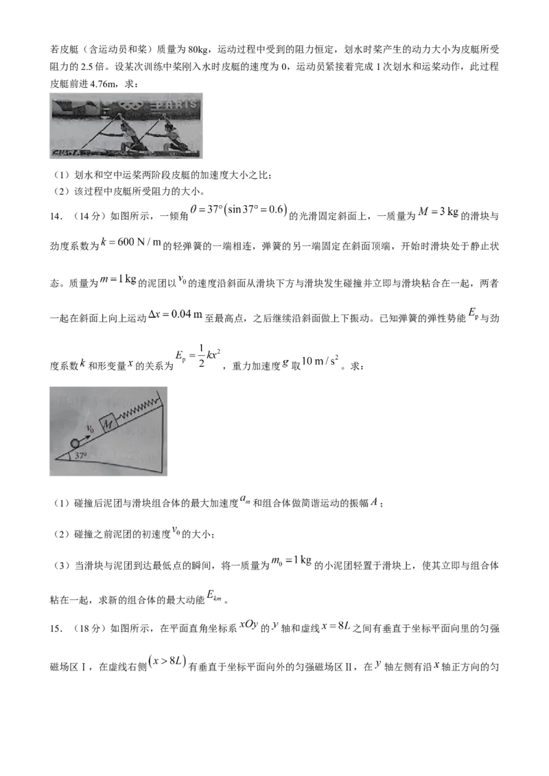 湖北省武汉市江岸区2024-2025学年高三上学期1月期末物理_2025年1月_250113湖北省武汉市江岸区2024-2025学年高三上学期1月期末（全科）