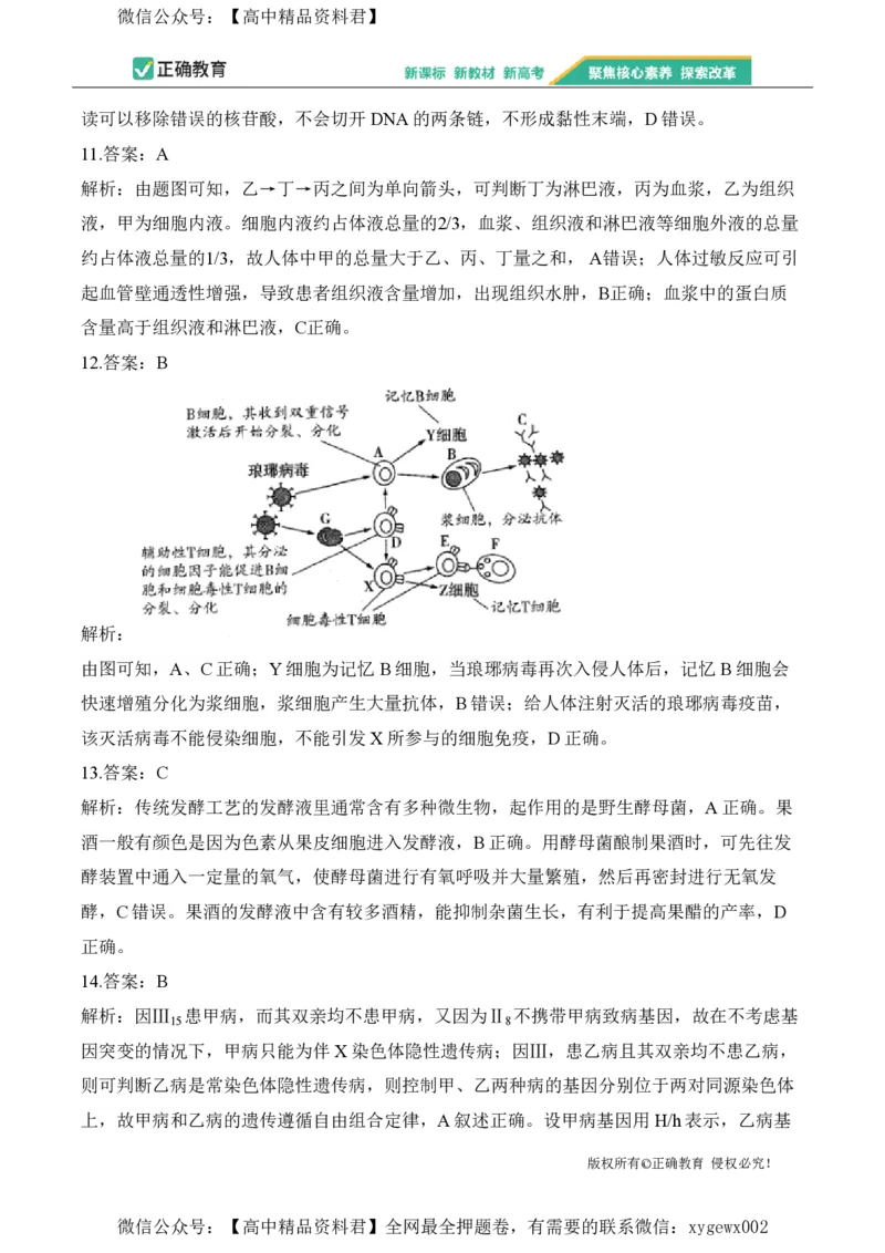 2024届明日之星高考生物精英模拟卷浙江版_2024高考押题卷_72024正确教育全系列_2024明日之星全系列_（新高考）2024《明日之星&middot;高考精英模拟卷》（九科全）各一套