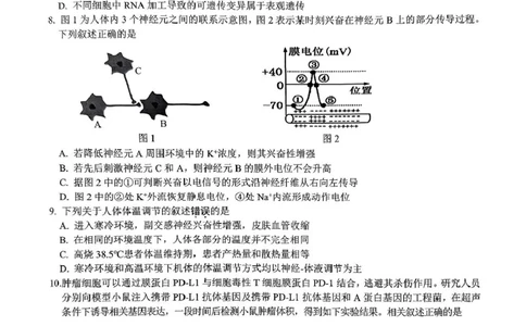 江苏省镇江市2024-2025学年高三下学期开学考试生物试题_2025年2月_250225江苏省镇江市2024-2025学年高三下学期期初质量监测_江苏省镇江市2024-2025学年高三下学期期初质量监测生物学