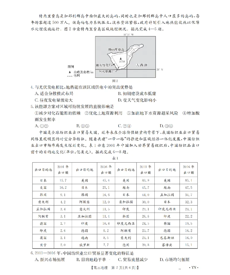 甘肃省金太阳2026届高三9月开学联考（GS）地理_2025年9月_250912甘肃省金太阳2026届高三9月开学联考（26-1002C）（全科）