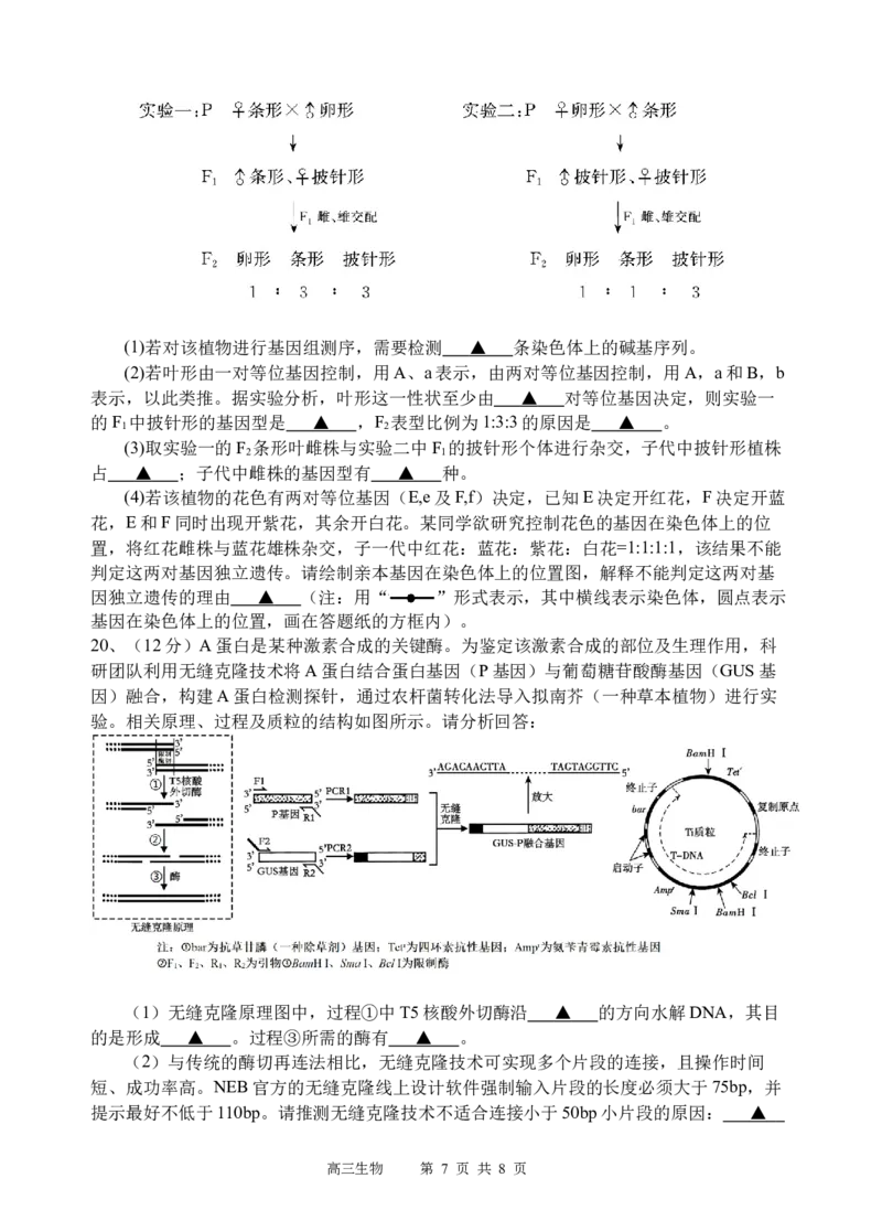 生物试题_2025年3月_250313四川省射洪中学2025届高三下学期3月二模_四川省射洪中学2025届高三下学期3月二模试题生物Word版含答案