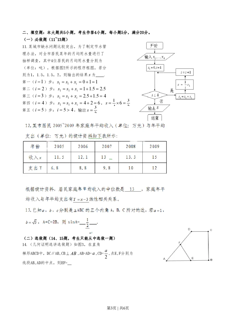 2010年高考数学试卷（文）（广东）（空白卷）_数学历年高考真题_新&middot;PDF版2008-2025&middot;高考数学真题_数学（按年份分类）2008-2025_2010&middot;高考数学真题