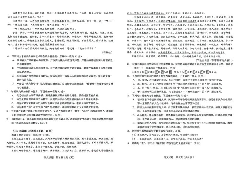 语文_2025年5月_250510合肥市2025届高三年级5月教学质量检测（合肥三模）