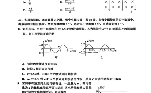 四川省达州市普通高中2025届第二次诊断性测试物理_2025年4月_250417四川省达州市普通高中2025届第二次诊断性测试（达州二诊）（全科）
