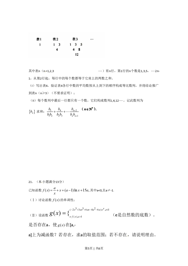 2010年高考数学试卷（文）（湖南）（空白卷）_数学历年高考真题_新&middot;PDF版2008-2025&middot;高考数学真题_数学（按年份分类）2008-2025_2010&middot;高考数学真题