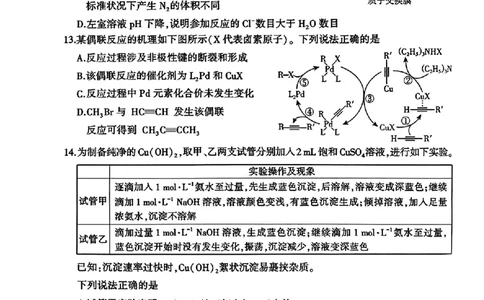 山东省九五高中协作体2025高三年级质量检测（九五联考）化学_2025年5月_250515山东省九五高中协作体2025高三年级质量检测（东营二模）（全科）