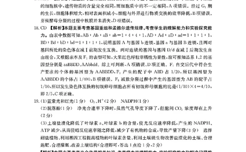 河北省金太阳2025届高三3月联考生物答案_2025年3月_250315河北省金太阳2025届高三3月联考（高三诊断性模拟考试）（全科）_河北省金太阳2025届高三3月联考生物