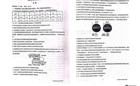 陕西省三重教育2025届高考预测卷（二）生物试题+答案_2025年2月_250206陕西省三重教育2025届高考预测卷（二）