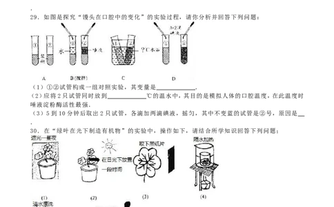 黑龙江省齐齐哈尔市2016年中考生物真题试题（含解析）_中考真题_8.生物中考真题2015-2024年_2016年全国中考生物74份
