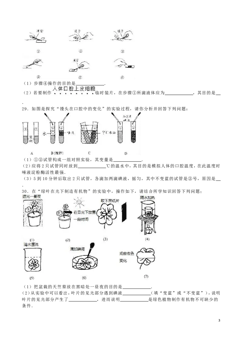黑龙江省齐齐哈尔市2016年中考生物真题试题（含解析）_中考真题_8.生物中考真题2015-2024年_2016年全国中考生物74份