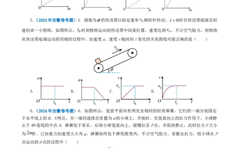 专题03牛顿运动定律-2024年高考真题和模拟题物理分类汇编（学生卷）_近10年高考真题汇编（必刷）_十年（2014-2024）高考物理真题分项汇编（全国通用）