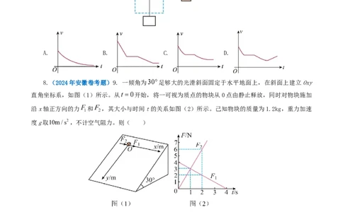 专题03牛顿运动定律-2024年高考真题和模拟题物理分类汇编（学生卷）_近10年高考真题汇编（必刷）_十年（2014-2024）高考物理真题分项汇编（全国通用）