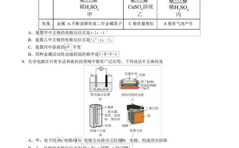 高二化学第一次月考卷（考试版）A4版(1)_1多考区联考_2510092025-2026学年高二化学上学期第一次月考_2025-2026学年高二化学上学期第一次月考（鲁科版2019）Word版含解析