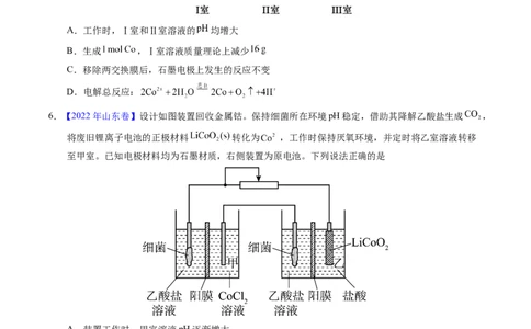 专题50多池与膜在电化学中应用（原卷卷）_近10年高考真题汇编（必刷）_十年（2014-2024）高考化学真题分项汇编（全国通用）_十年（2014-2023）高考化学真题分项汇编（全国通用）