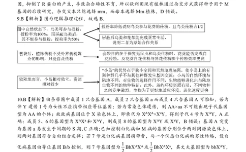 重庆市第八中学校2024-2025学年高三下学期入学适应性训练生物答案_2025年2月_250208重庆市第八中学校2024-2025学年高三下学期入学适应性训练（全科）