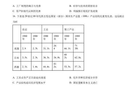 山西省太原市山西大学附属中学校2025-2026学年高三上学期8月模块诊断（总第二次）历史试题_2025年8月_250825山西省山西大学附属中学校2025-2026学年高三上学期8月模块诊断（总第二次）