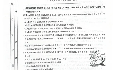 河北省衡水市2025-2026学年高三上学期四调考试生物试题（含答案）_2025年10月_251029河北省衡水市2025-2026学年高三上学期四调考试