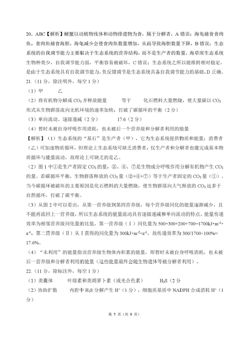 河北省衡水市2025-2026学年高三上学期四调考试生物试题（含答案）_2025年10月_251029河北省衡水市2025-2026学年高三上学期四调考试