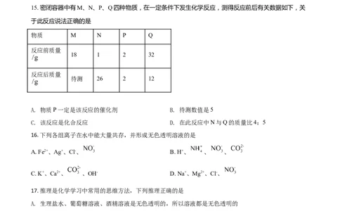 黑龙江省伊春市2021年中考化学试题（原卷版）_中考真题_5.化学中考真题2015-2024年_2021年中考化学真题（83份）_伊春化学