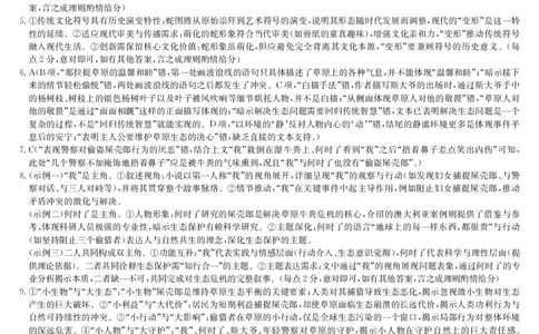 语文答案-4月质量检测_2025年5月_250511湖北省九师联盟2025届高三4月质量检测（W）（全科）