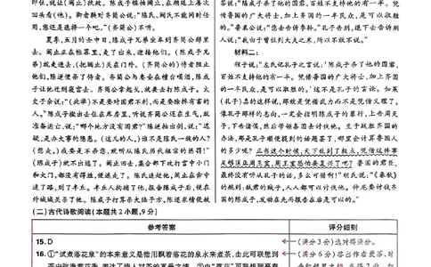 2024王后雄山东专版&mdash;&mdash;语文答案_2024高考押题卷_22024王hou雄_（新高考）2024王后雄押题预测卷（分科版）_1.语文