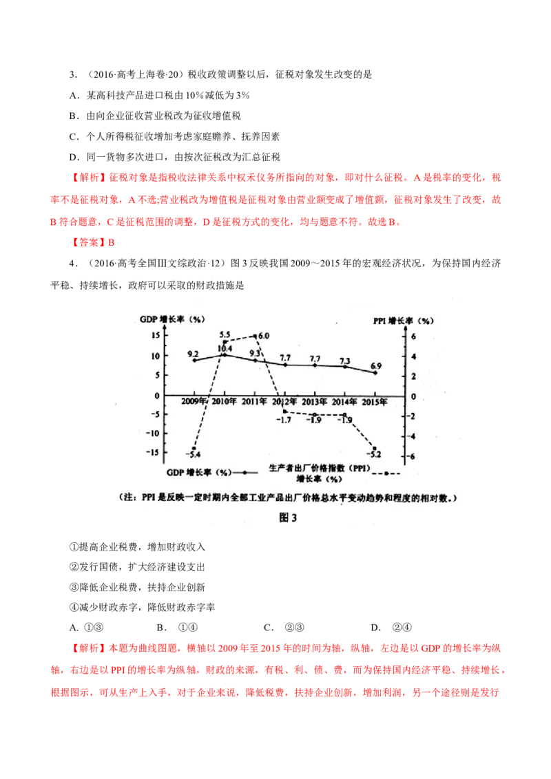 专题03收入与分配-学易金卷：十年（2014-2023）高考政治真题分项汇编（人教卷）（解析卷）_近10年高考真题汇编（必刷）_十年（2014-2024）高考政治真题分项汇编（全国通用）