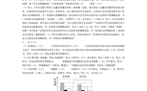 生物学安徽高三年级十月调研考试评分细则_2025年10月_251018安徽天一大联考豫皖联考2026届高三上学期十月调研考试（全科）_安徽高三年级十月调研考试答案