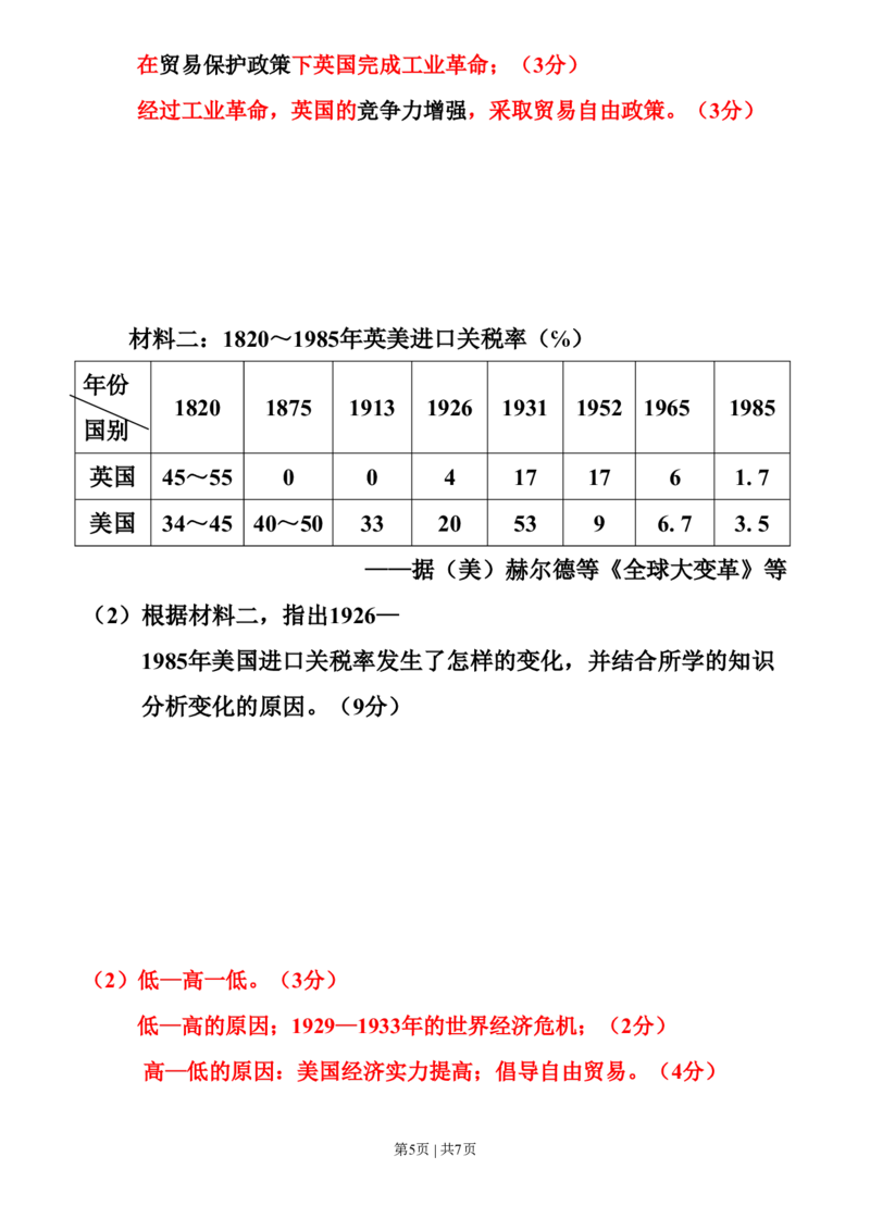 2010年高考历史试卷（广东）（解析卷）_历史历年高考真题_新&middot;PDF版2008-2025&middot;高考历史真题_历史（按省份分类）2008-2025_2008-2025&middot;（广东）历史高考真题