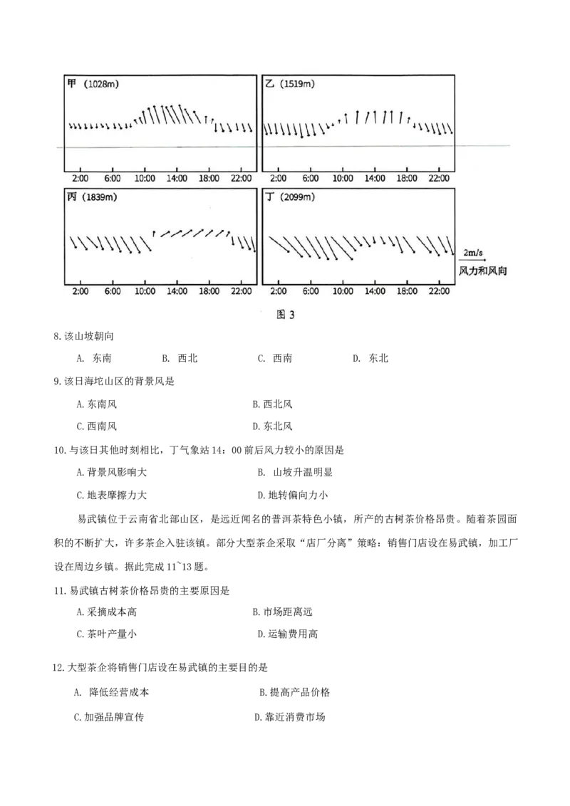 山东省菏泽市2025年高三一模考试地理试题（含答案）_2025年2月_250226山东省菏泽市2025年高三一模考试（全科）