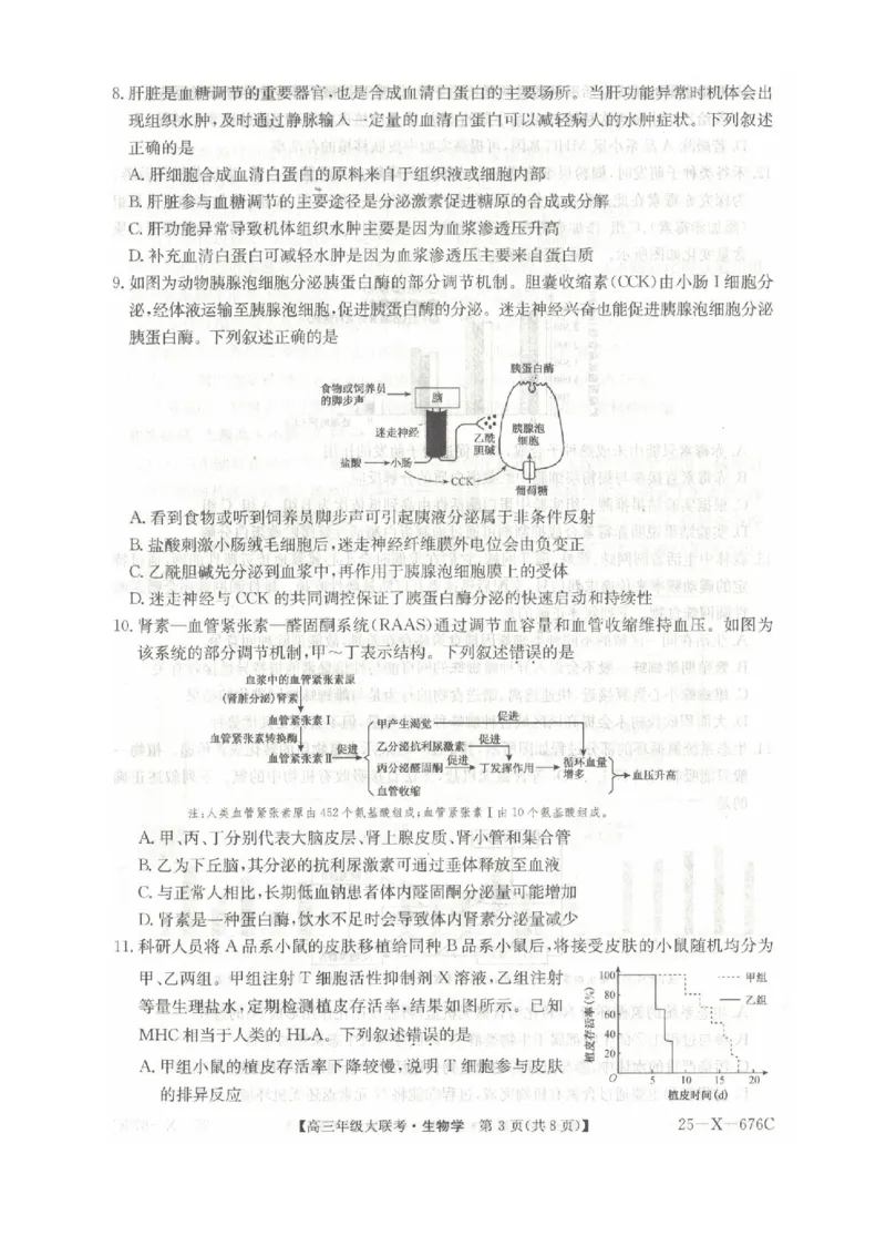 河南省TOP二十名校2025届高三猜题大联考生物试题（含答案）_2025年5月_250516河南省TOP二十名校2025届高三猜题大联考（全科）