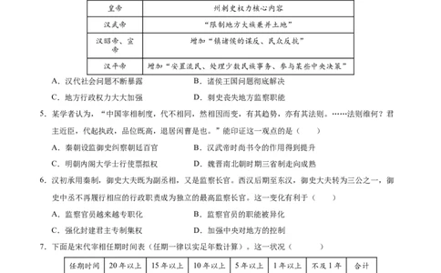 高二历史第一次月考卷（考试版A4）测试范围：1-7课（新八省通用）(1)_1多考区联考_0920（新八省专用）黄金卷：2024-2025学年高二上学期第一次月考（含答题卡word解析版）