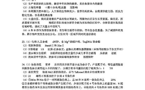 浙江省宁波镇海中学2025届高三1月首考模拟最后一卷生物试卷答案_2025年1月_250102浙江省宁波镇海中学2025届高三1月首考模拟最后一卷
