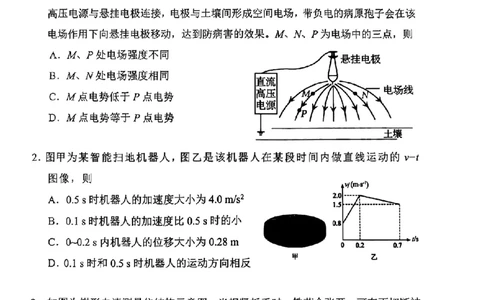 物理试卷漳州市2026届高中毕业班第一次质量检测_2025年9月_250903福建省漳州市2026届高中毕业班第一次质量检测（全科）_福建省漳州市2026届高中毕业班第一次质量检测物理