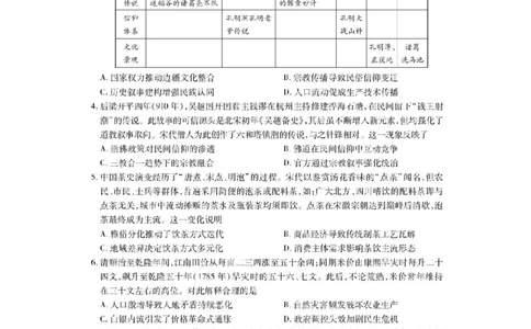 四川省大数据智学领航联盟2025-2026学年高三上学期开学考试历史试题（含答案）_2025年9月_250905四川省大数据联盟2025-2026学年高三上学期开学考试