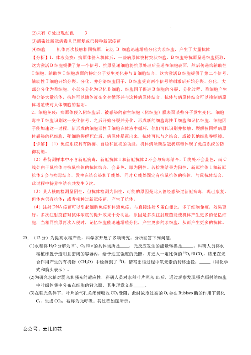 高二生物期中模拟卷（全解全析）（新八省通用）(1)_1多考区联考_1014高二期中模拟卷（新八省专用）黄金卷：2024-2025学年高二上学期期中模拟考试