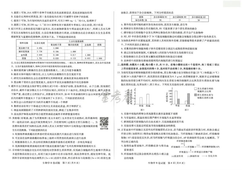 2024年天星高考临考预测押题密卷江西专版（生物）_2024高考押题卷_12024天星全系列_@@@天星临考押题密卷汇总重复_2024年tx高考临考押题密卷江西专版