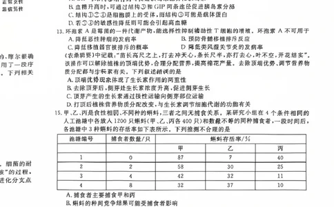 安徽省合肥市庐江县2024-2025学年高二下学期7月期末生物试题_2025年8月_250804安徽省合肥市庐江县2024-2025学年高二下学期期末（全科）