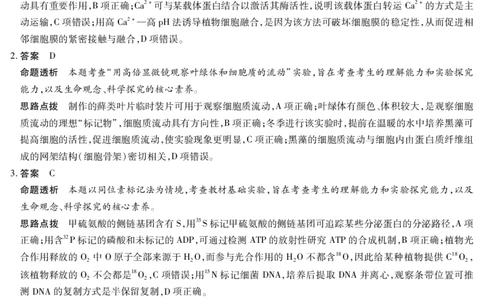 生物学安徽高三8月秋季检测答案_2025年8月_250830天一大联考&middot;安徽省2025-2026学年高三上学期8月秋季检测（全科）_天一大联考&middot;安徽省2025-2026学年高三上学期8月秋季检测生物