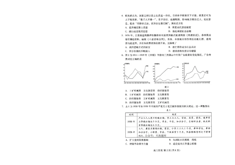 山东省潍坊市2025届高三高考模拟考试历史_2025年5月_0501山东省潍坊市2025届高三高考模拟考试（潍坊二模）（全科）_山东省潍坊市2025届高三高考模拟考试历史