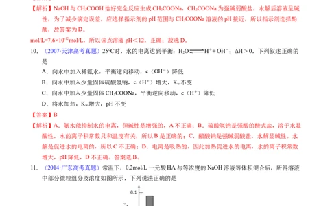 专题59水的电离与溶液的pH（解析卷）_近10年高考真题汇编（必刷）_十年（2014-2024）高考化学真题分项汇编（全国通用）_十年（2014-2023）高考化学真题分项汇编（全国通用）