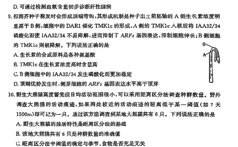 山东省滨州市2025届高三下学期第二次模拟考试生物_2025年5月_250514山东省滨州市2025届高三下学期第二次模拟考试（滨州二模）（全科）