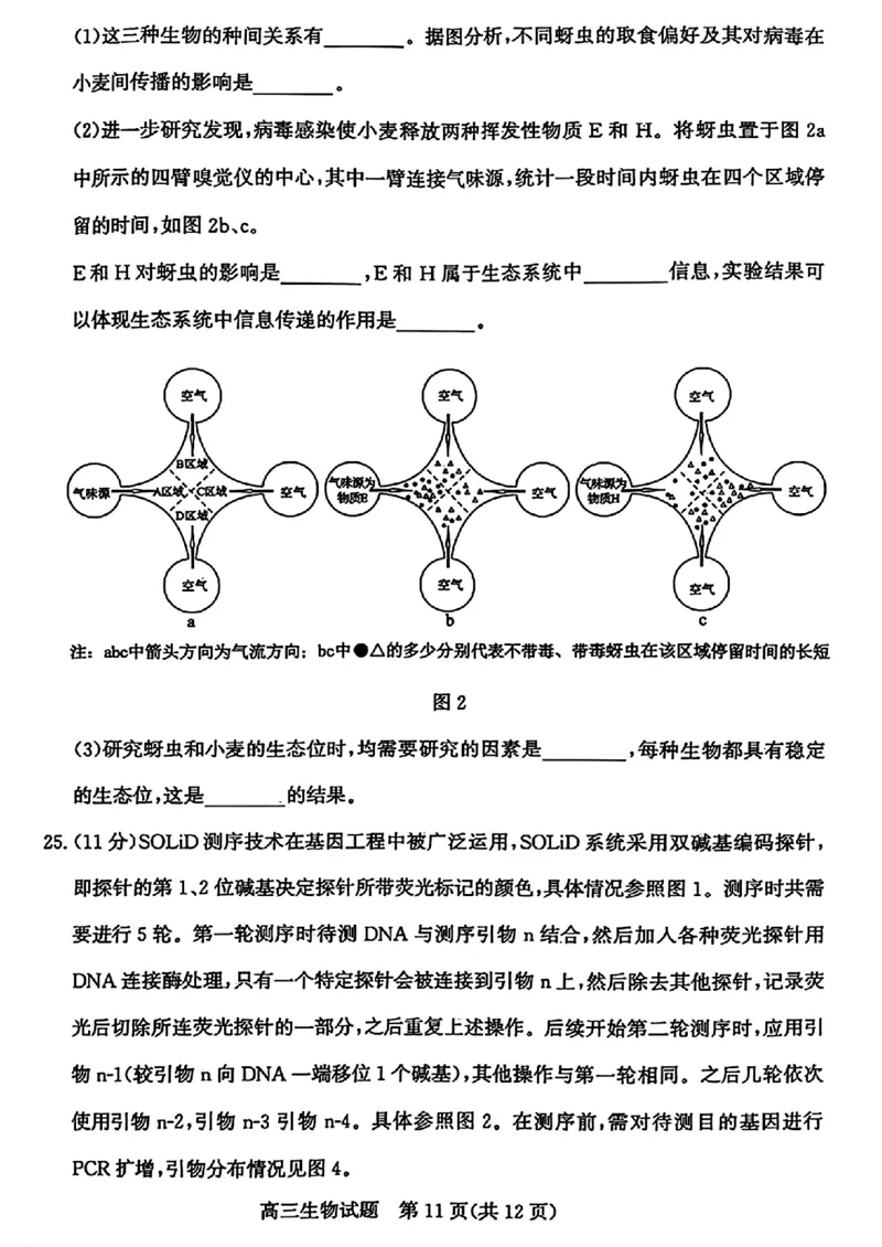 山东省滨州市2025届高三下学期第二次模拟考试生物_2025年5月_250514山东省滨州市2025届高三下学期第二次模拟考试（滨州二模）（全科）