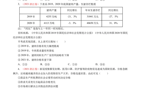 专题01生活与消费-学易金卷：十年（2014-2023）高考政治真题分项汇编（人教卷）（原卷卷）_近10年高考真题汇编（必刷）_十年（2014-2024）高考政治真题分项汇编（全国通用）
