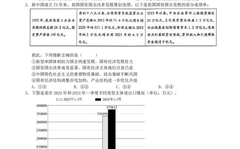 江苏省锡山高级中学2024-2025学年高三下学期2月综合练习政治_2025年3月_250301江苏省锡山高级中学2024-2025学年高三下学期2月综合练习（全科）