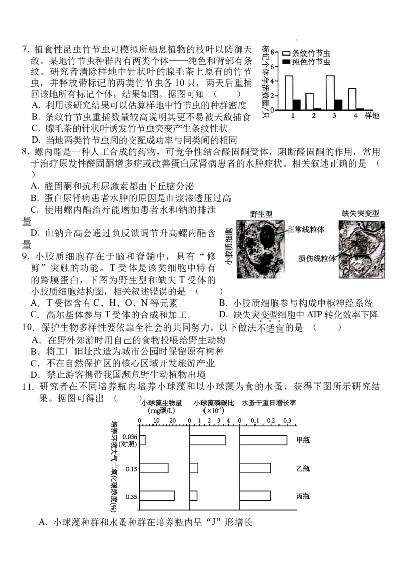 武汉二中2025届高三年级高考模拟考试002_2025年5月_2505272025届湖北省武汉市第二中学高三模拟预测试题_2025届湖北省武汉市第二中学高三下学期模拟考试生物试卷