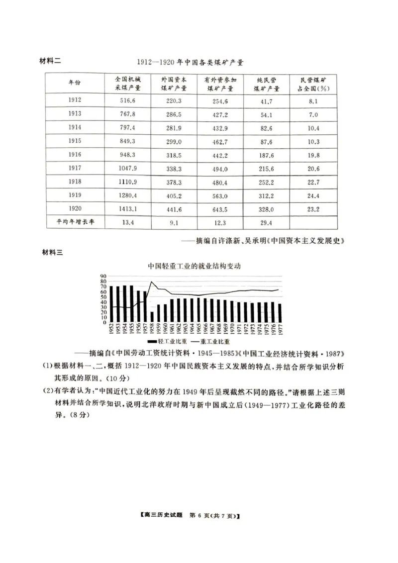 湖南省娄底市2025届高三下学期第二次模拟考试历史试卷（含答案）_2025年4月_2504192025届湖南天壹名校联盟高三4月大联考（娄底4月二模）（全科）