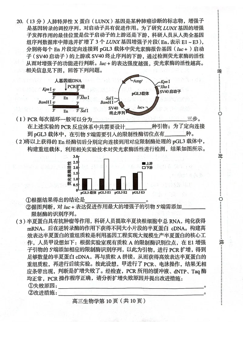 福建省龙岩市2025年高中毕业班五月教学质量检测生物_2025年5月_250510福建省龙岩市2025年高中毕业班五月教学质量检测（全科）